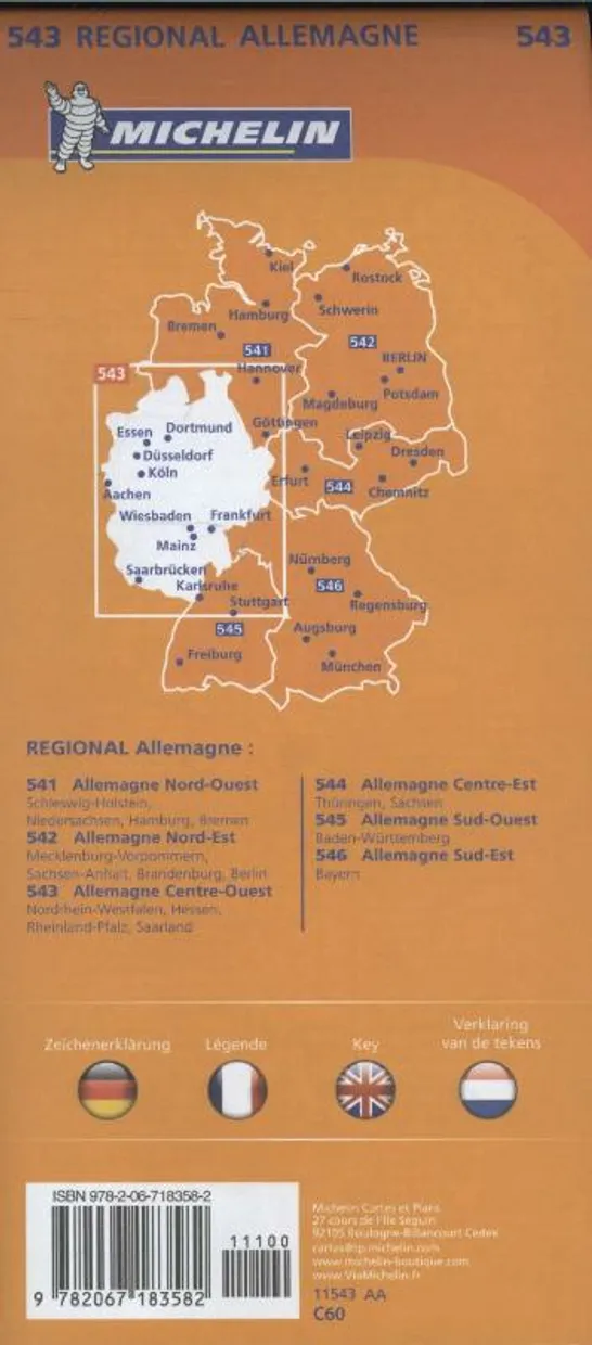 543 Allemagne Centre-Ouest - Midden-West Duitsland