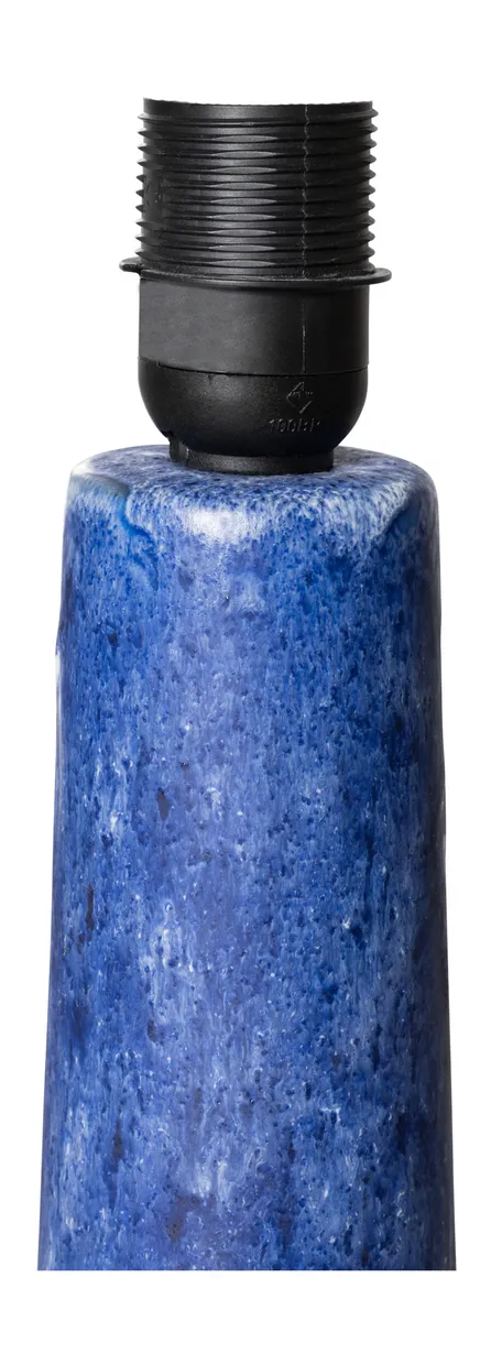Retro stoneware lamp base, blue