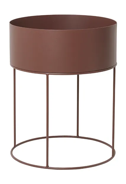 Plant box - Round Red brown