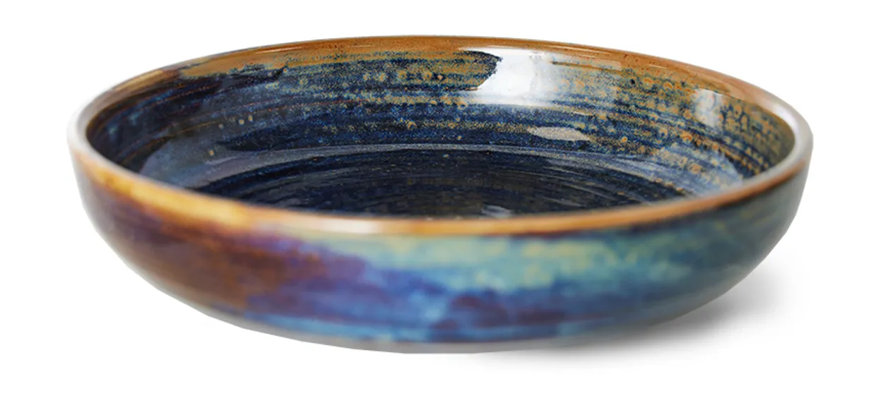 Chef ceramics: deep plate M, rustic blue