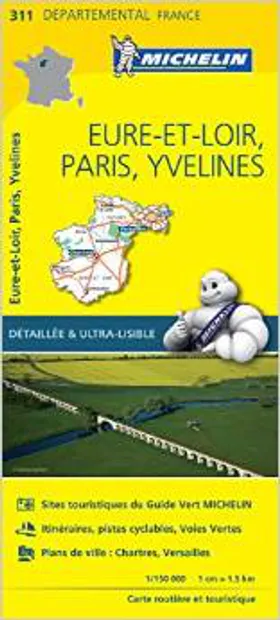 Wegenkaart - landkaart 311 Eure et Loire - Paris - Yvelines | Michelin