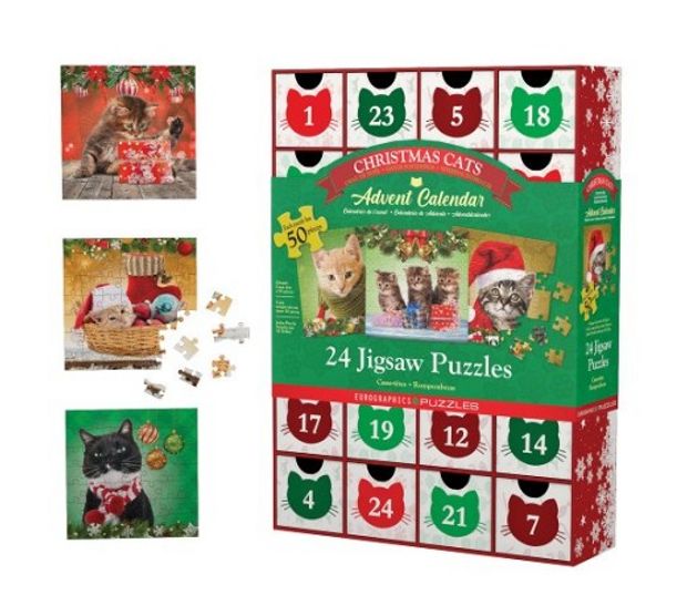 Puzzel - Christmas Cats Advent Calendar (24 x 50)