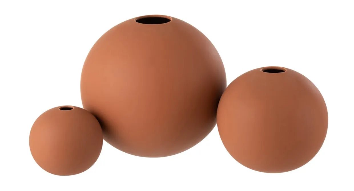 Terracotta Vaas Ball-Vase Small 12 cm