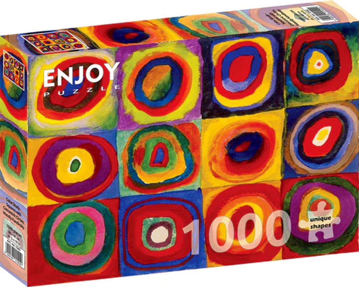 Puzzel - Kandinsky: Color Study - Squares with Concentric Circles (1000)