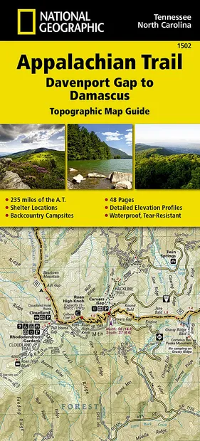 Wandelgids 1502 Topographic Map Guide Appalachian Trail – Davenport Ga