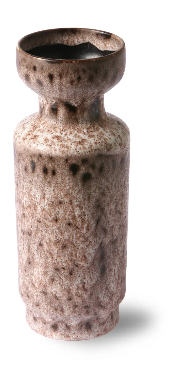 Ceramic retro vase lava brown