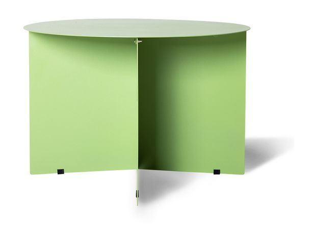 Metal side table round, fern green