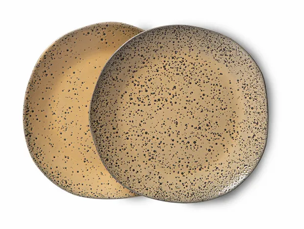 Gradient ceramics: dessert plate peach (set of 2)