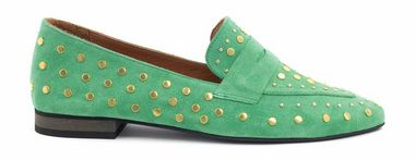 Edgy studs loafer green