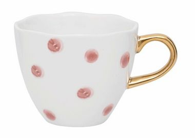 Good Morning Cup M Small dots Roze