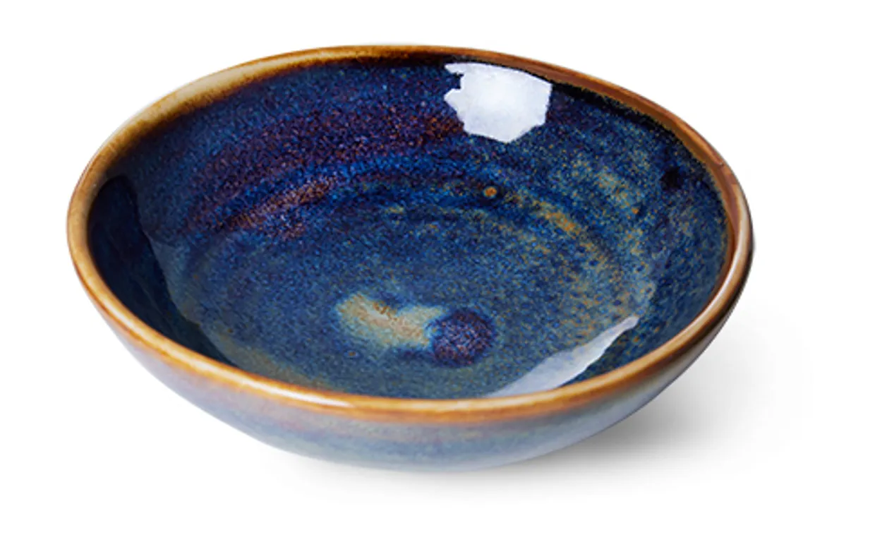 Chef ceramics: small dish, rustic blue