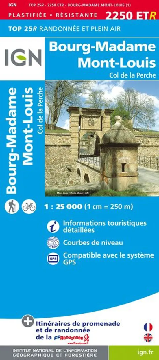 Wandelkaart - Topografische kaart 2250ETR Bourg-Madame - Mont-Louis |