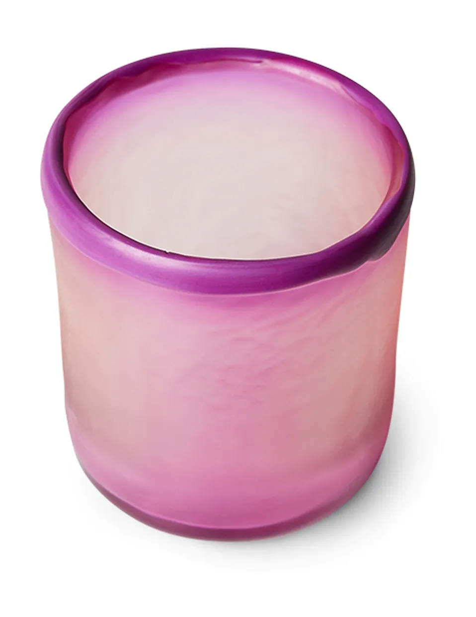 Glass tea light holder, purple