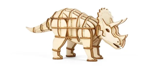 3D Houten puzzel triceratops