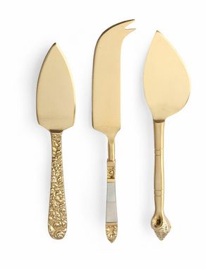Cheese knives gold (set of 3)