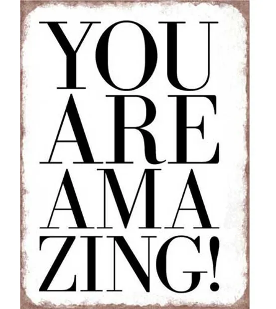 Tekstbod: "You are Amazing!"