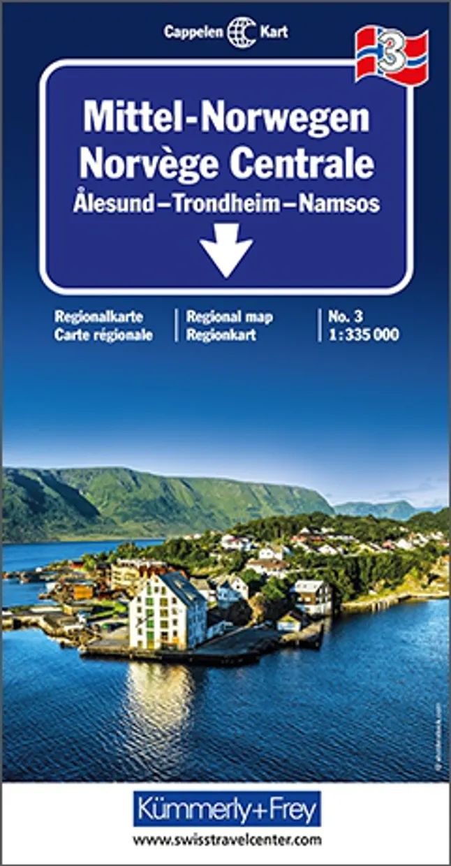 Wegenkaart - landkaart 3 Mittel-Norwegen, Alesund, Trondheim, Namsos |