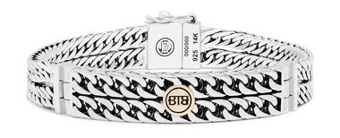 Esther 925 Sterling Zilveren Met 14 Karaat Goud Double Mini Limited Armband BTB142-D
