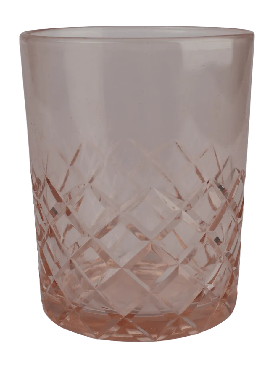 Drinking glass pink Roze