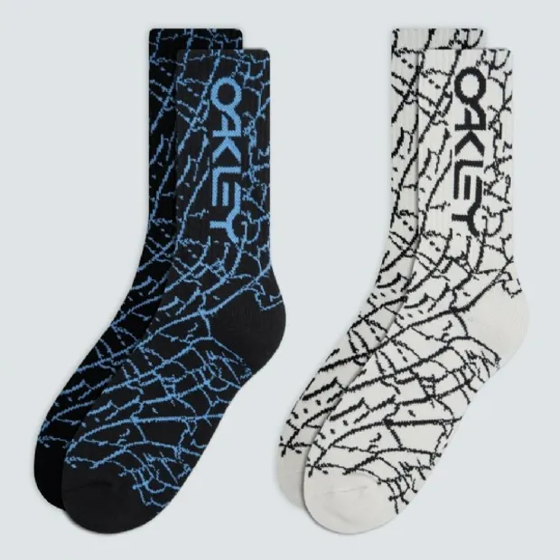 Crackle Printed Socks/ Black Crackle Print