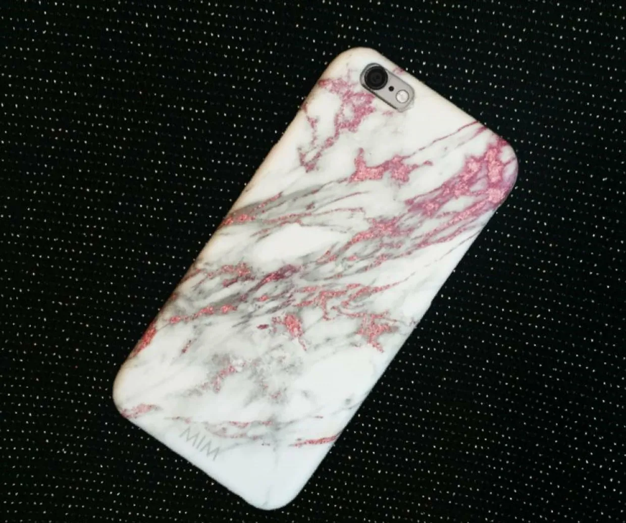 Pink marble telefoonhoesje
