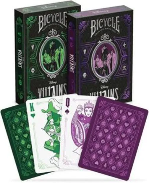Pokerkaarten Bicycle- Villains (groen of paars)