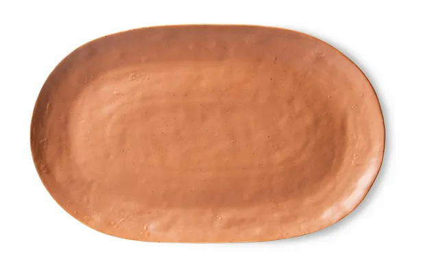 Bold & basic ceramics: serving tray brown