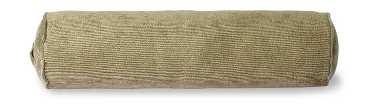 Corduroy bolster cushion army green (20x70)