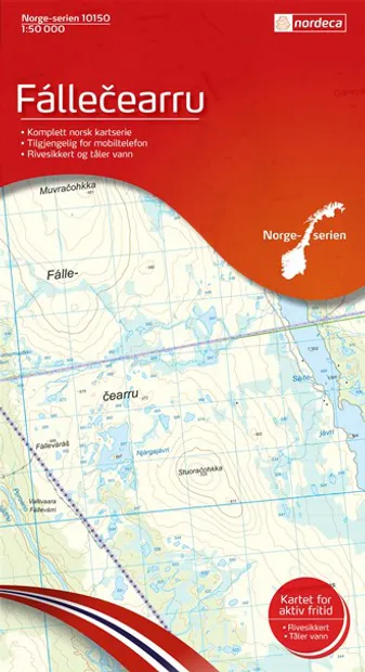 Wandelkaart - Topografische kaart 10150 Norge Serien Fallecearru | Nor