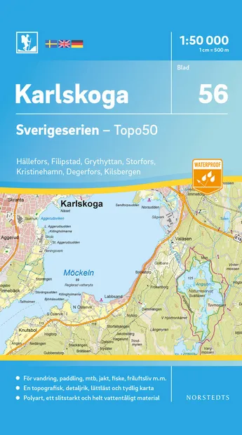 Wandelkaart - Topografische kaart 56 Sverigeserien Karlskoga | Norsted