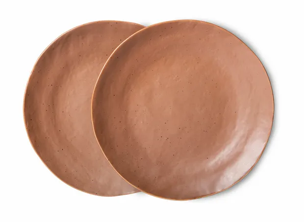 Bold & basic ceramics: side plate brown (set of 2)