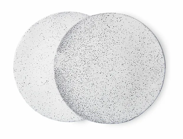 Gradient ceramics: dinner plate cream (set of 2)