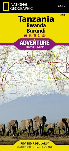 Wegenkaart - landkaart 3206 Adventure Map Tanzania - Rwanda - Burundi