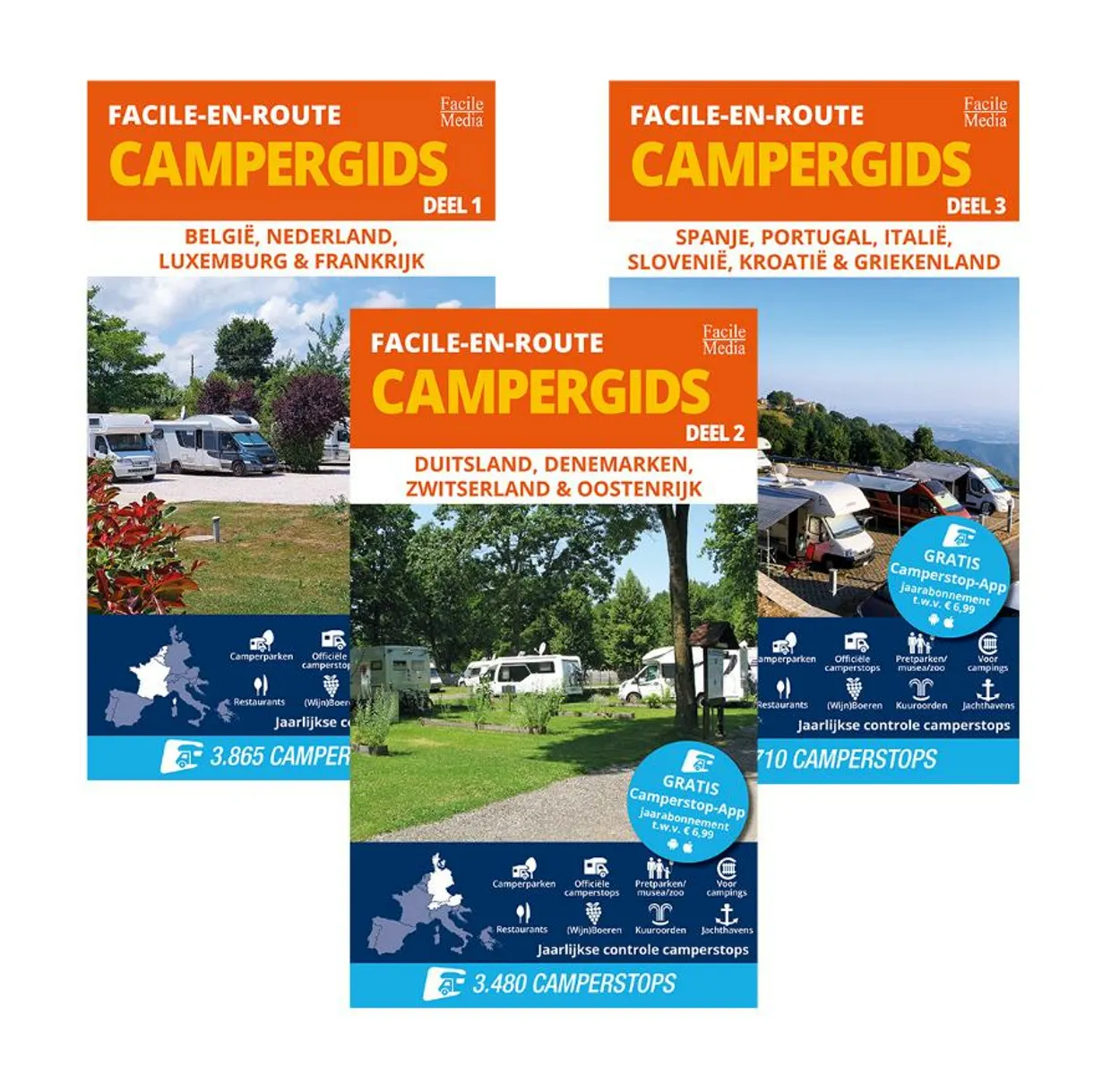 Facile-en-Route Campergids  Deel 1/2/3