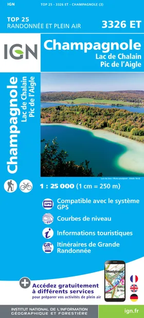 Wandelkaart - Topografische kaart 3326ET Champagnole | IGN - Institut