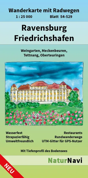 Wandelkaart 54-529 Ravensburg - Friedrichshafen | NaturNavi