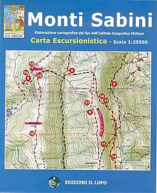 Wandelkaart - Topografische kaart 14 Monti Sabini - Lazio | Edizione i
