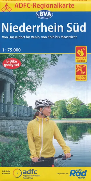 Fietskaart ADFC Regionalkarte Niederrhein Sud | BVA