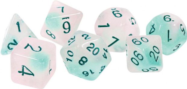 Frosted Glowworm RPG Dice Set (7)