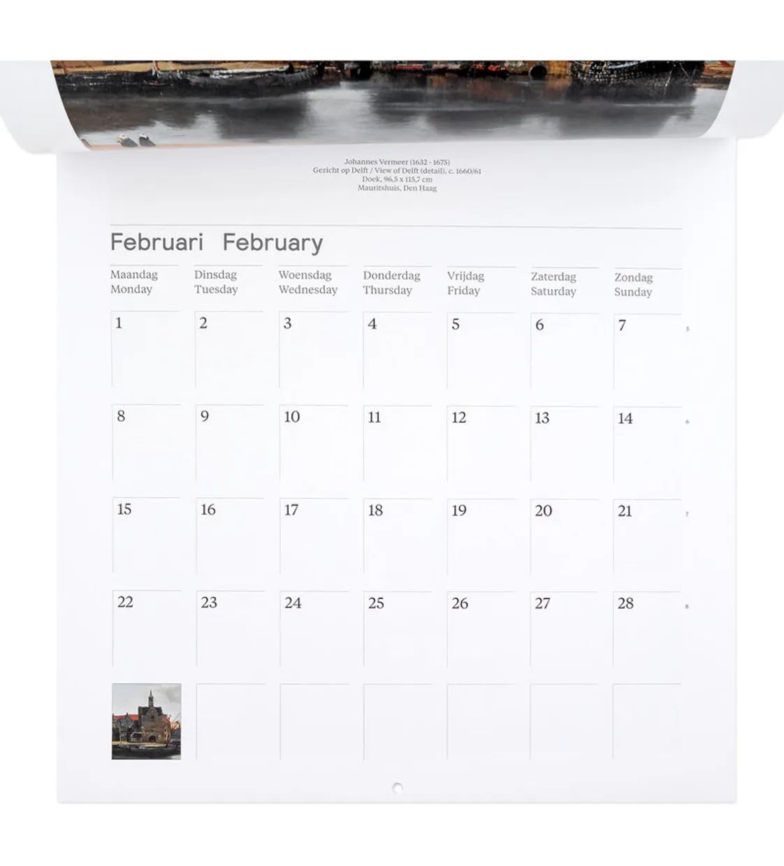 Kalender Maand Mauritshuis