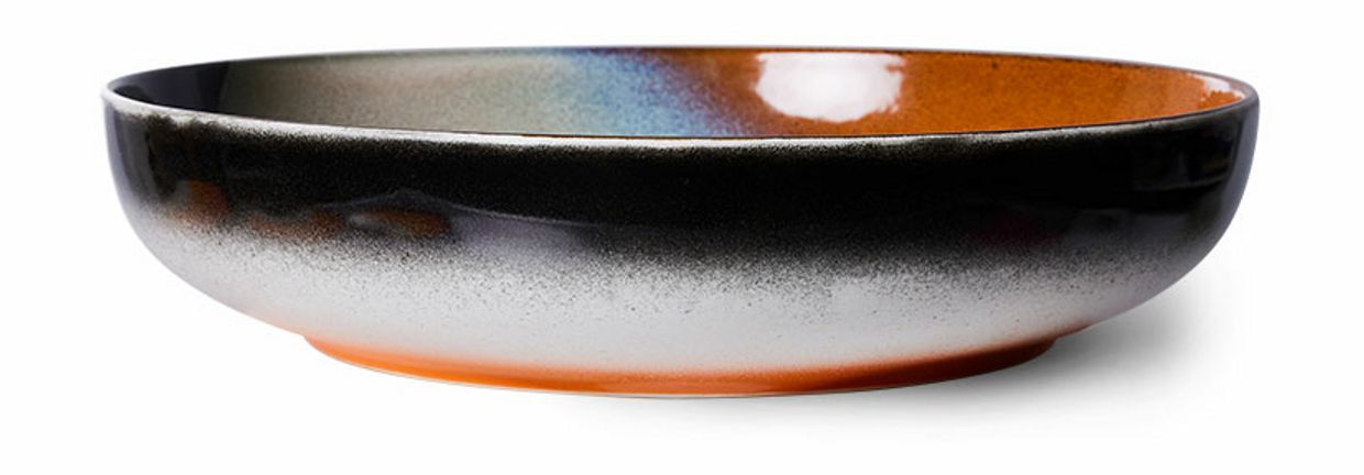 70s ceramics: salad bowl, Flower power