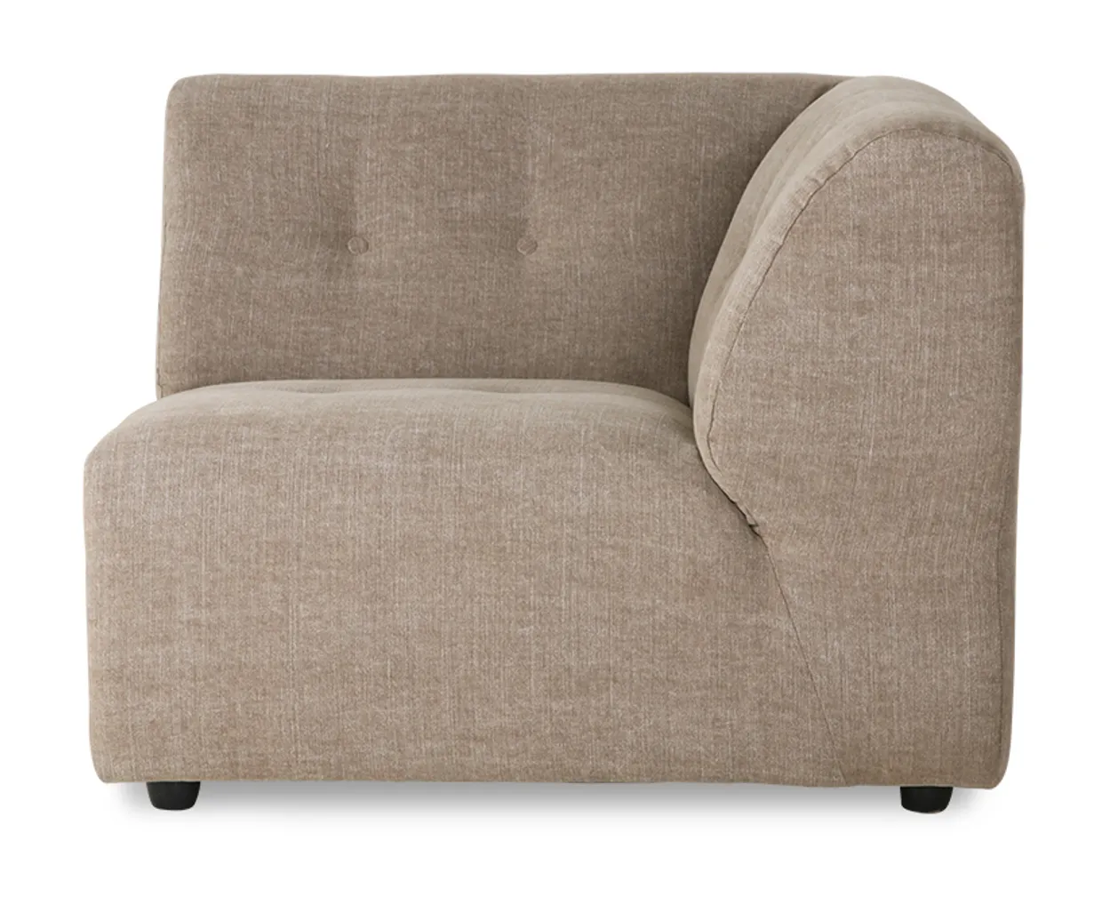 Vint couch: element right, linen blend, taupe
