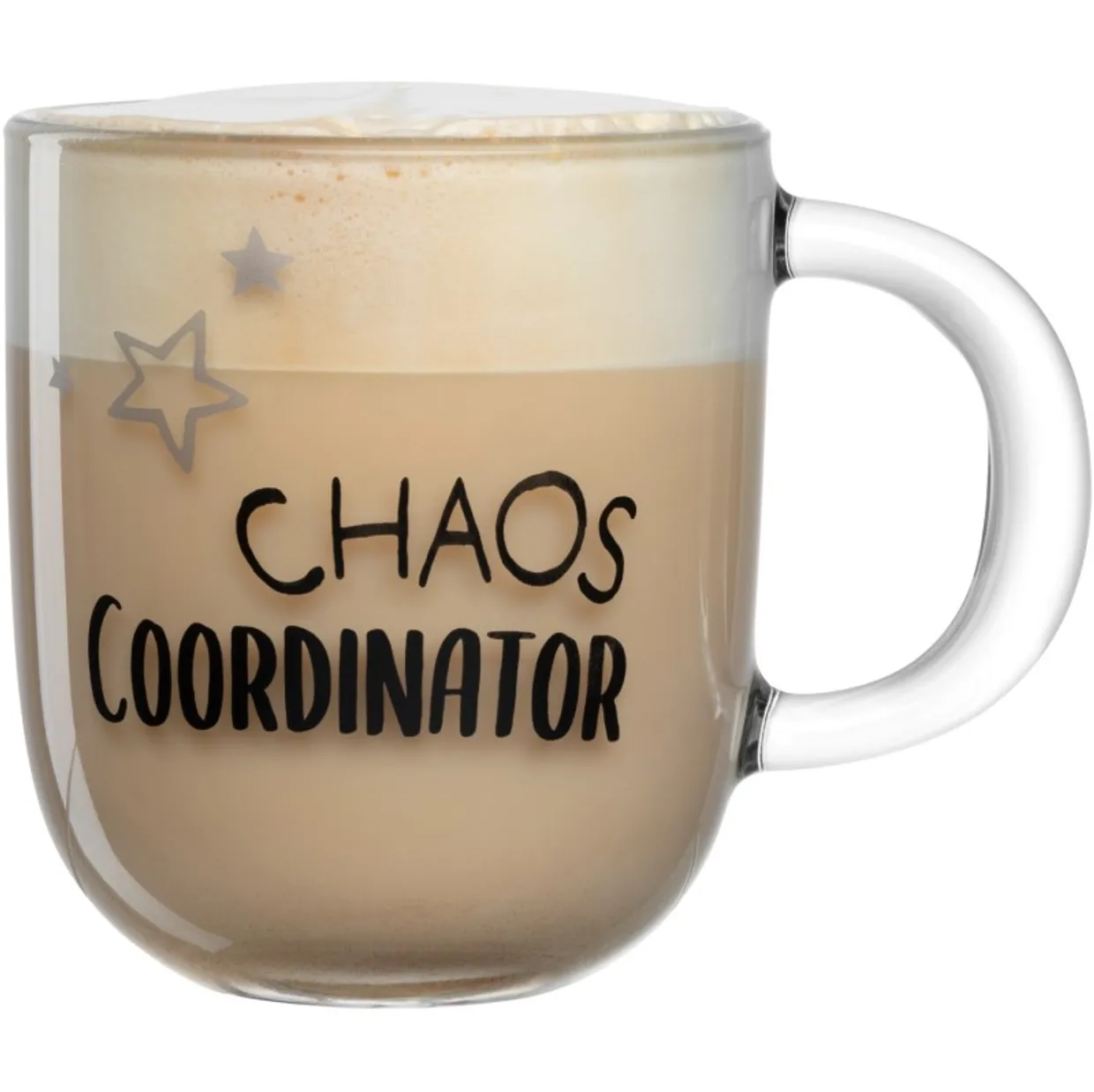 Koffieglas / theeglas 400ml - Chaos coördinator