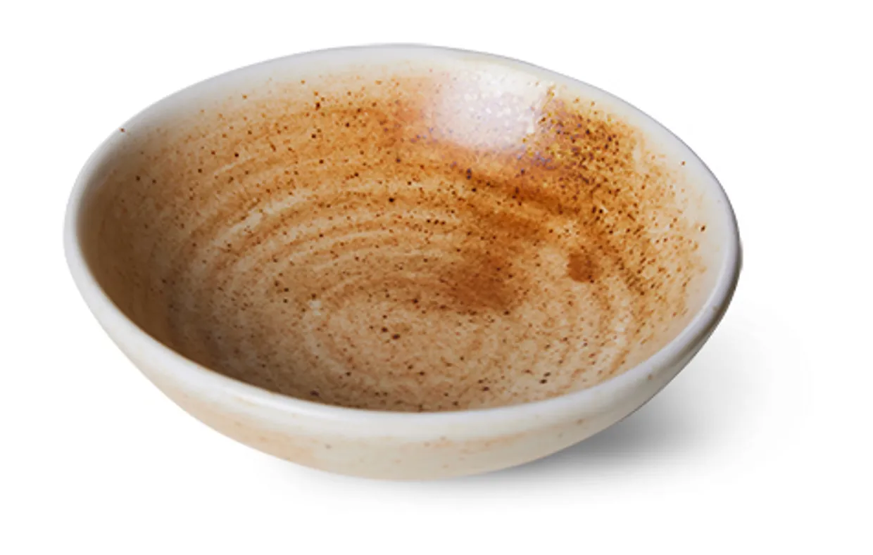 Chef ceramics: small dish, rustic cream/brown
