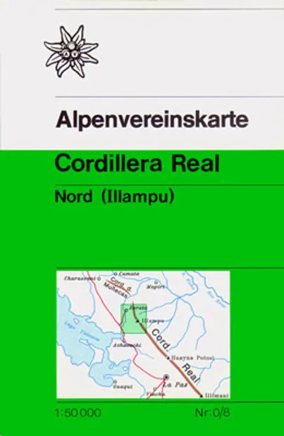 Wandelkaart 0/8 Alpenvereinskarte Cordillera Real - Nord (Illampu) ( B