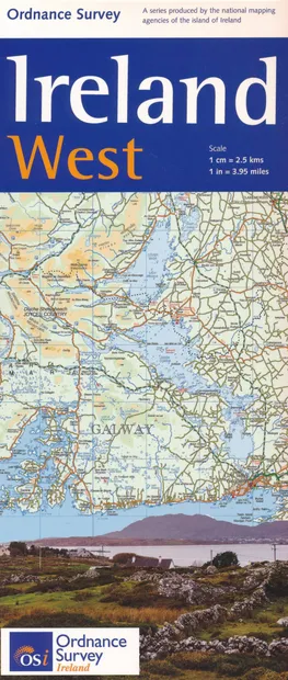 Wegenkaart - landkaart Ireland West ( Ierland ) | Ordnance Survey Irel