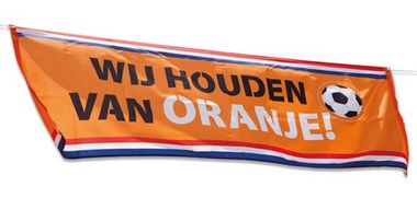 Banner "Wij houden van oranje"