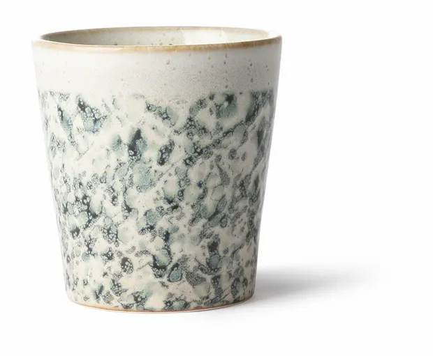 70s ceramics: coffee mug, hail