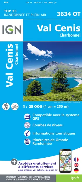 Wandelkaart - Topografische kaart 3634OT Val Cenis | IGN - Institut Gé