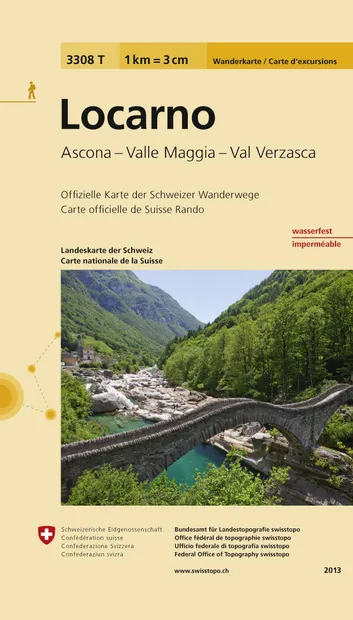 Wandelkaart - Topografische kaart 3308T Locarno | Swisstopo